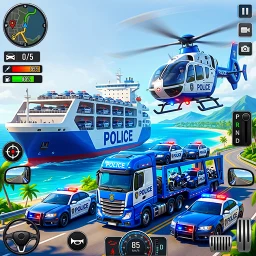 أيقونة Police Transport Truck Driving
